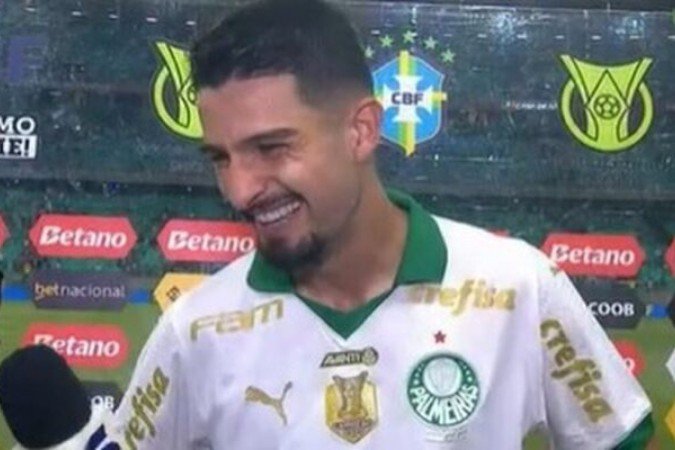 Flaco López marcou o segundo gol palmeirense -  (crédito: Reprodução/Premiere)