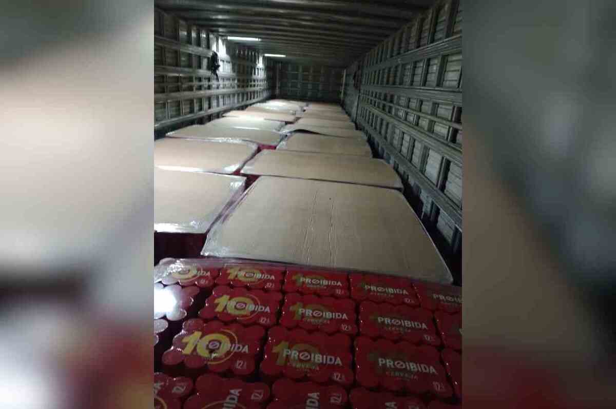 Megaoperação da Receita do DF apreende 108 mil latas de cerveja na BR-060