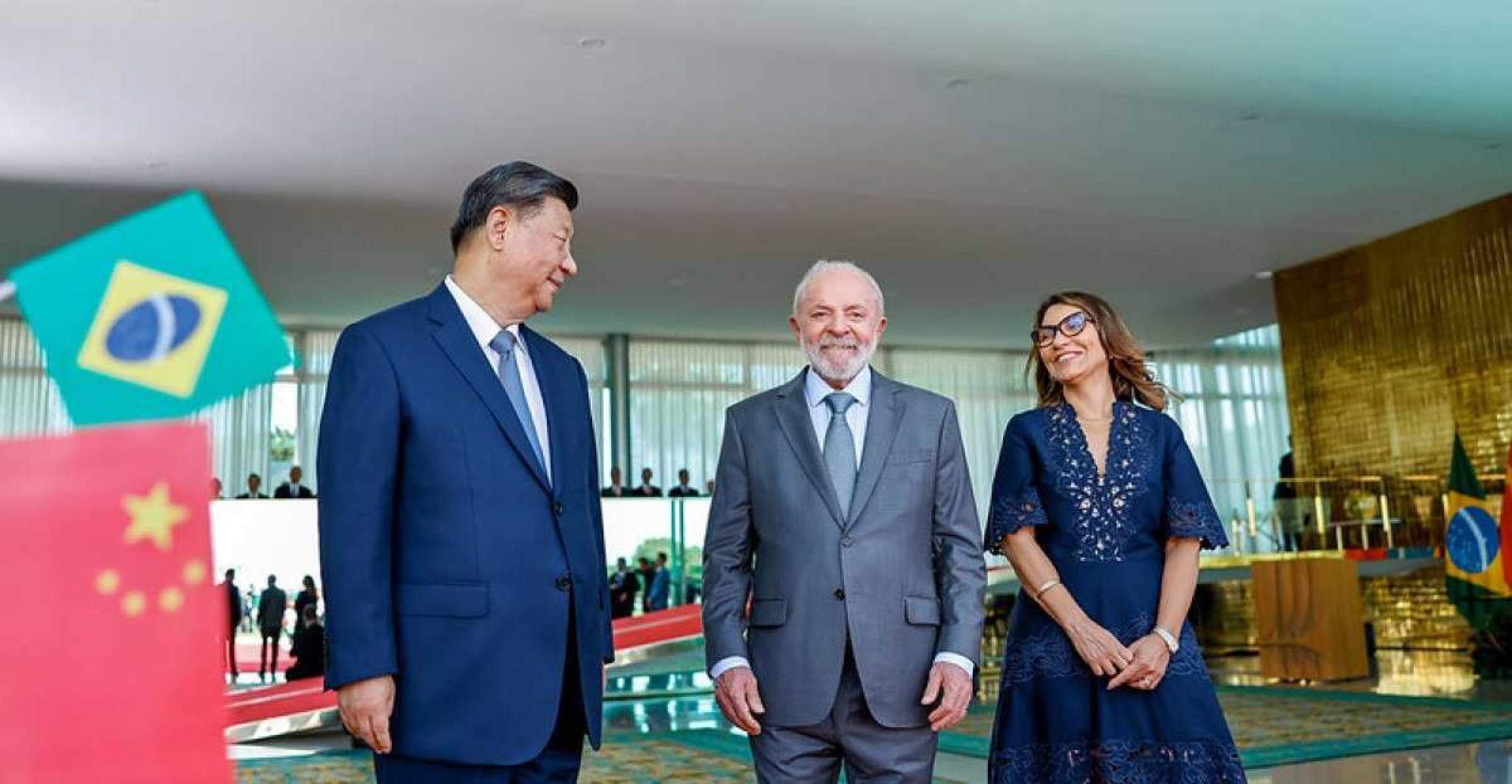 Cerimônia oficial de chegada do presidente da China, Xi Jinping, a Brasília