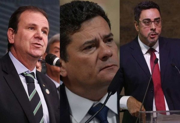 Eduardo Paes disse que Sergio Moro e Marcelo Bretas 'destruíram a luta contra a corrupção' por 'ambição política'  -  (crédito: Bruno Spada/Câmara dos Deputados; Ed Alves/CB/DA.Press; Tomaz Silva/Agência Brasil)