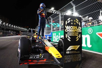 Verstappen garantiu o tetracampeonato mundial no GP de Las Vegas e empatou com Prost e Vettel na lista de maiores campeões da F1       -  (crédito: Getty Images via AFP)