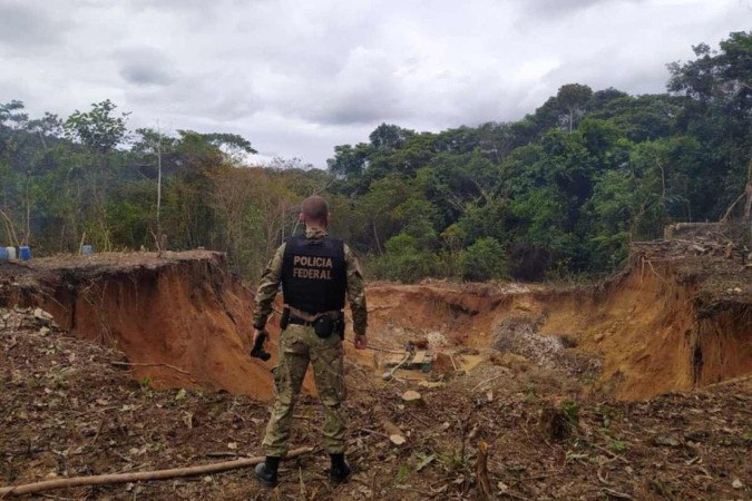 A bacia do Tapajós, onde se localiza a Terra Indígena Munduruku, é um dos pontos mais críticos do Brasil em termos de garimpo ilegal -  (crédito: Divulgação/Polícia Federal)