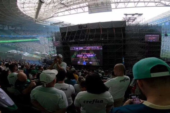 Setor não terá visão para o campo - (crédito: Foto: Reprodução/Palmeiras) Setor não terá visão para o campo - (crédito: Foto: Reprodução/Palmeiras)