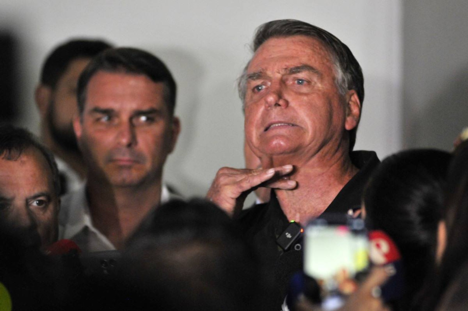  Coletiva do ex presidente Jair Bolsonaro no Aeroporto de Brasília