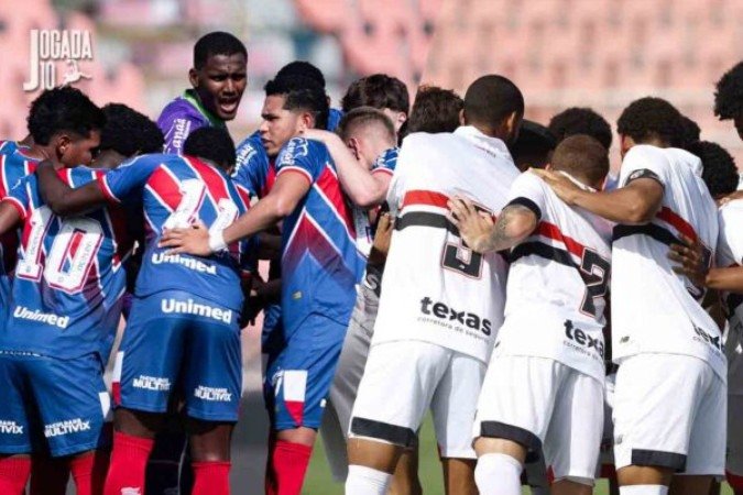 Bahia e São Paulo disputam uma vaga na final da Copa do Brasil Sub-20 - (crédito: Marcelo Caitano) Bahia e São Paulo disputam uma vaga na final da Copa do Brasil Sub-20 - (crédito: Marcelo Caitano)