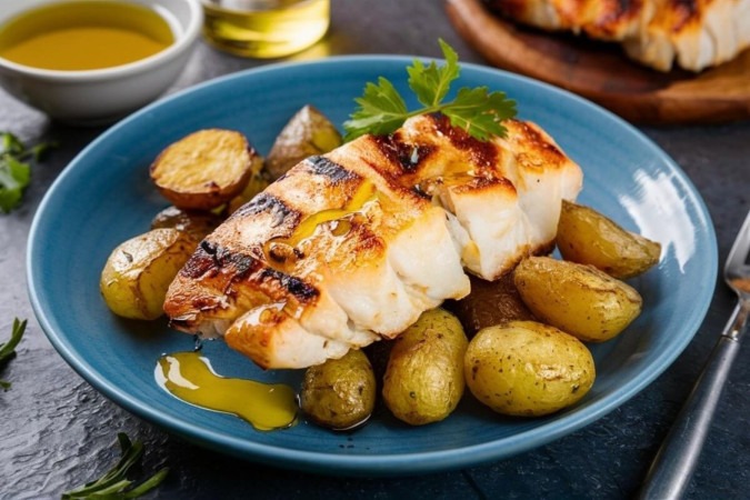 Bacalhau assado com batata (Imagem: Food Fantasy | Shutterstock)  -  (crédito: EdiCase)