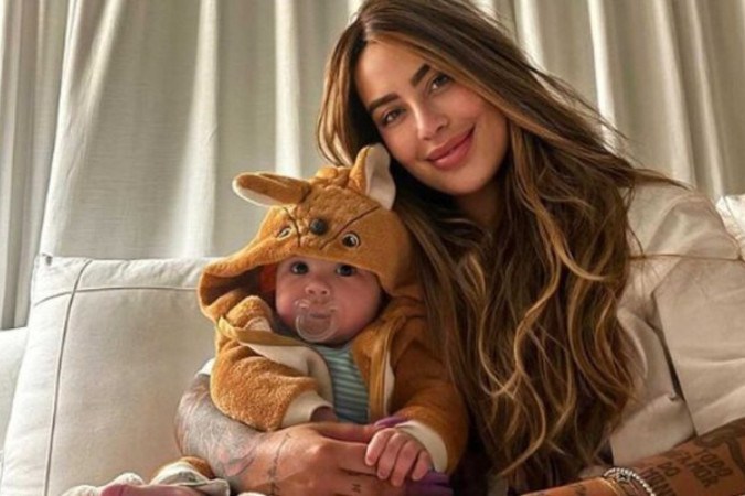 Rafaella publica foto de Helena, filha mais nova de Neymar e sua afilhada acompanhando o jogo do Botafogo pela Série A -  (crédito: Foto: Reprodução / Instagram)