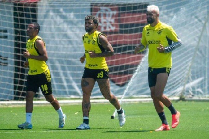 Flamengo inicia preparação para jogo contra o Inter - (crédito: Foto: Marcelo Cortes / CRF) Flamengo inicia preparação para jogo contra o Inter - (crédito: Foto: Marcelo Cortes / CRF)