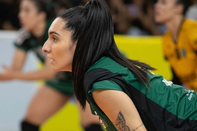 Ana Medina tem um dos saques mais poderosos da Superliga Feminina -  (crédito:  Rogério Guerreiro/Brasília Vôlei)