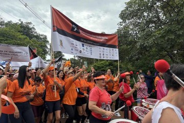 DF participou da 7ª edição da Caminhada pelo Fim da Violência contra Mulheres e Meninas, realizada no Parque da Cidade -  (crédito: Isabela Berrogain/CB/D.A Press)