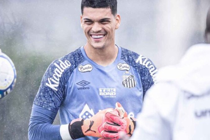 Gabriel Brazão foi destaque do Santos na Série B -  (crédito: Foto: Raul Baretta / Santos FC)