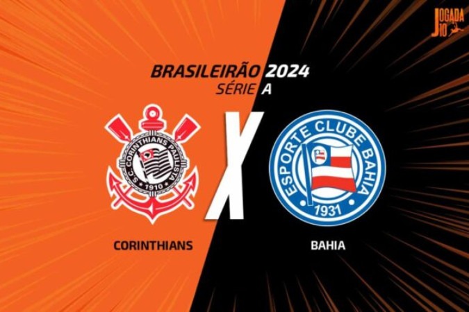 Corinthians e Bahia fazem duelo direto por vaga na Libertadores -  (crédito: Foto: Arte/Jogada10)