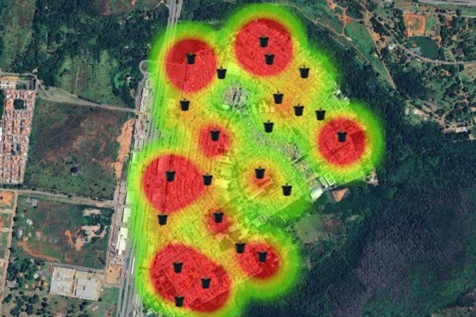 No DF, as armadilhas podem ser instaladas a cada 100, 200 ou 300 metros