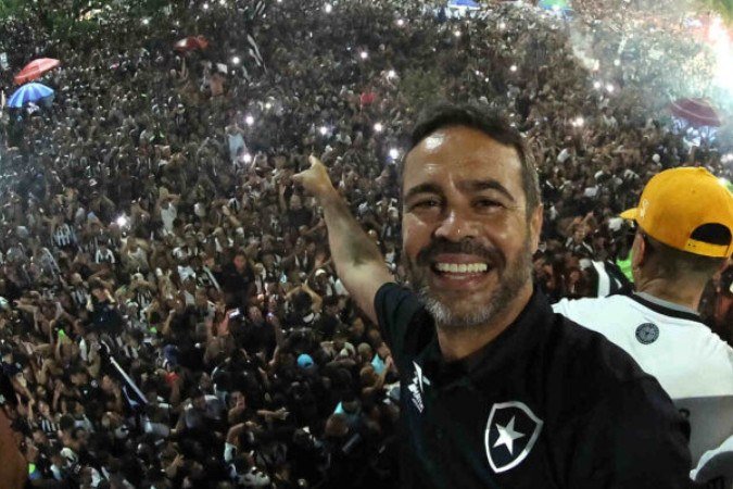 Artur Jorge comemora o título da Libertadores  -  (crédito: Vitor Silva/Botafogo)