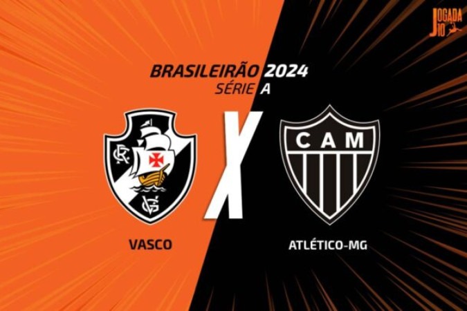 Vasco e Atlético-MG se enfrentam em São Januário pela 37ª rodada do BR24 -  (crédito: Arte: Jogada10)