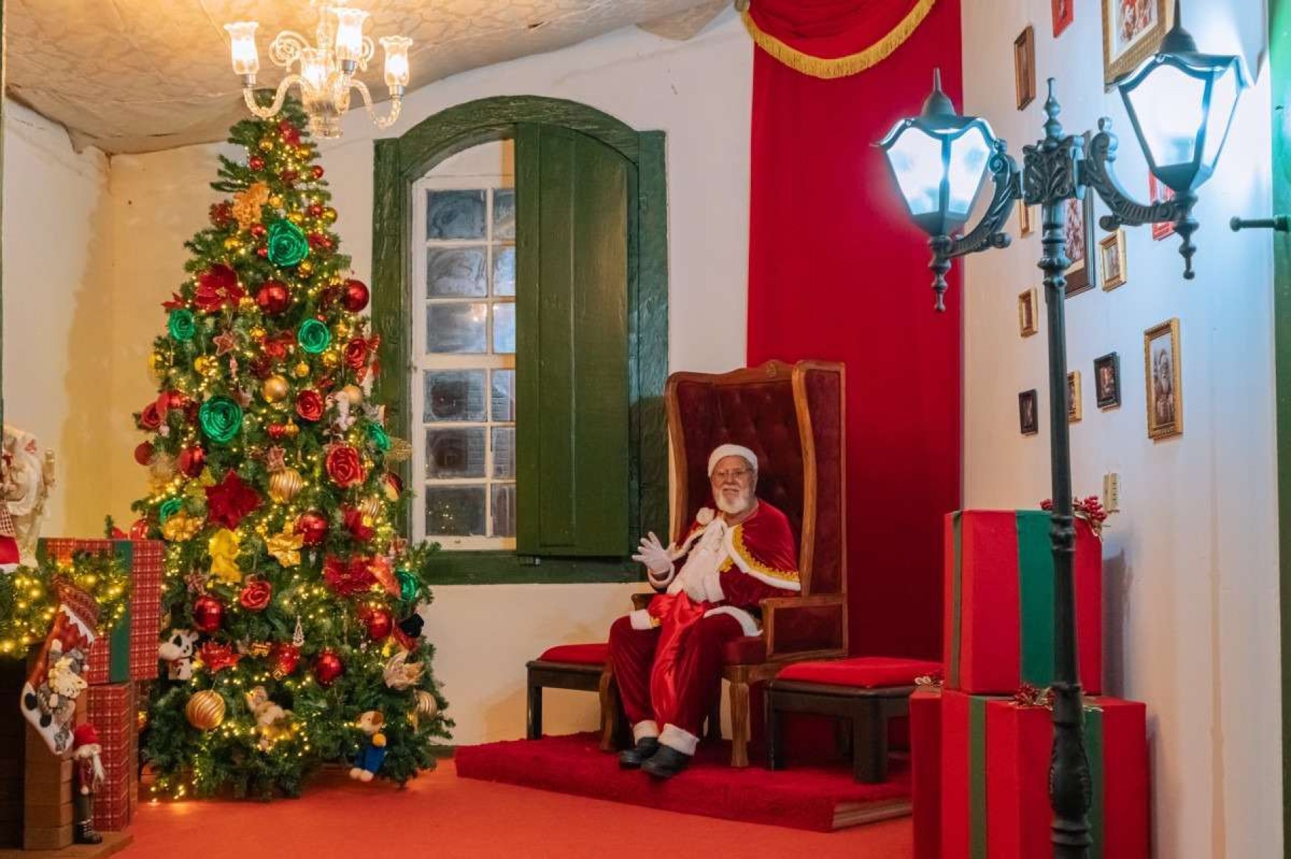 Casa do Papai Noel no evento Natal do Cerrado, em Pirenópolis