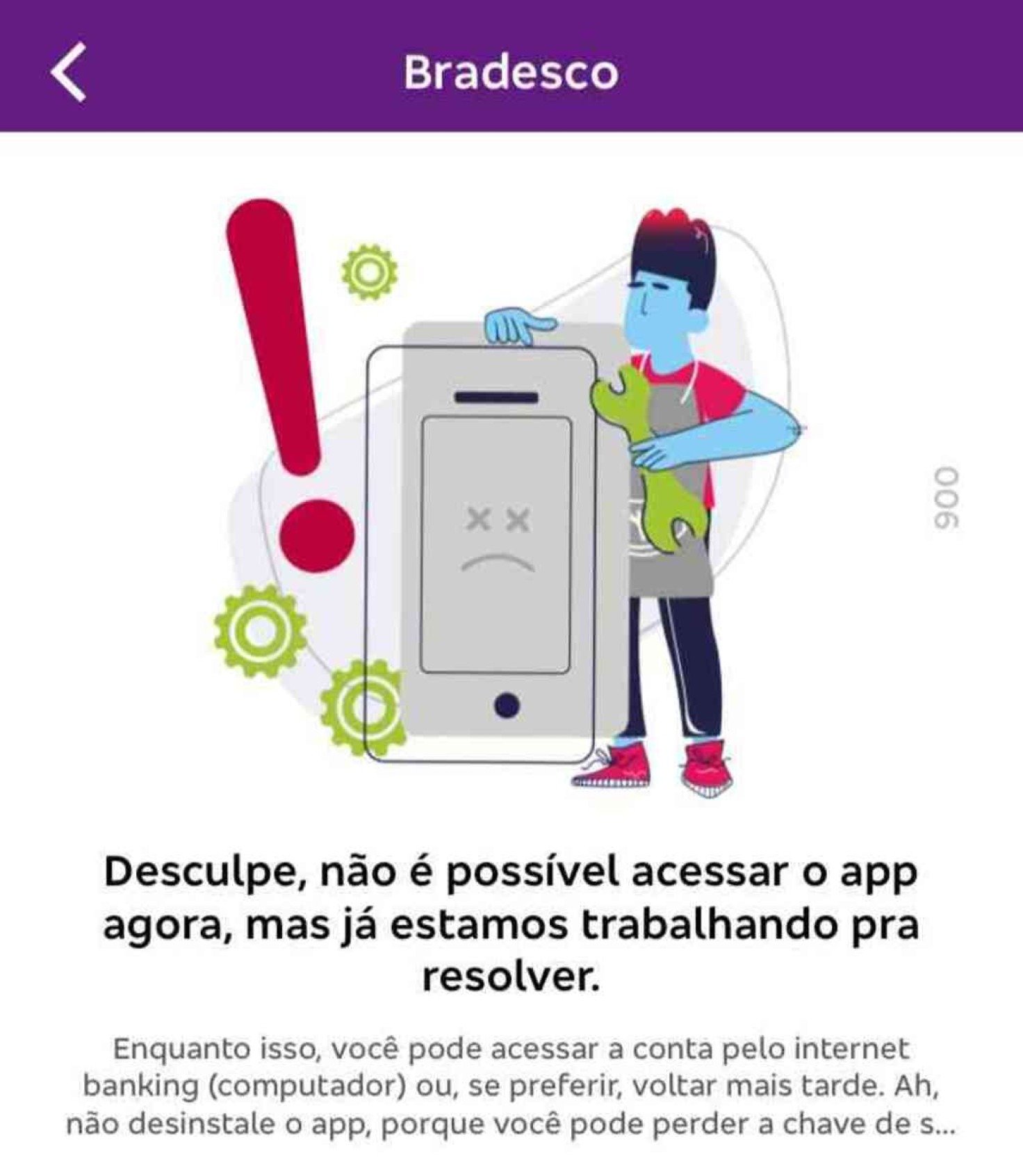 Aplicativo do Bradesco apresenta instabilidade nesta sexta-feira