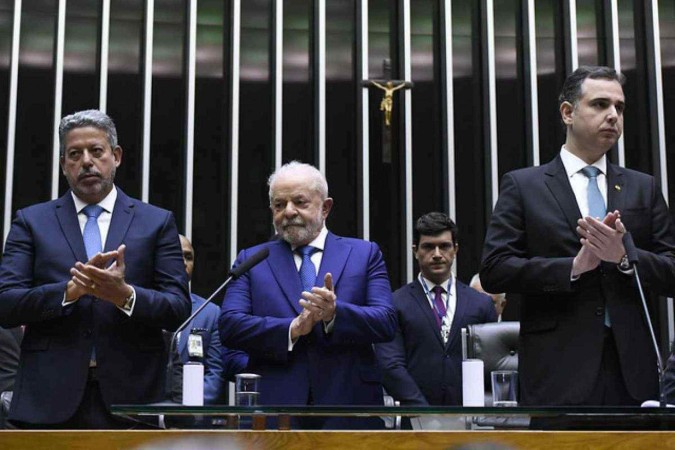 Reunião entre os três ocorreu para tratar das emendas parlamentares -  (crédito:  Jefferson Rudy/Agência Senado)