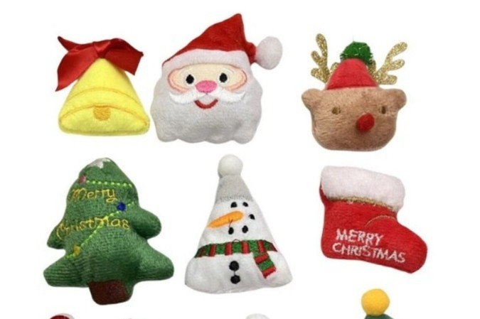 12 Pingentes de Natal em feltro, 
da BinBinLin, na Shopee (R$ 45,99)