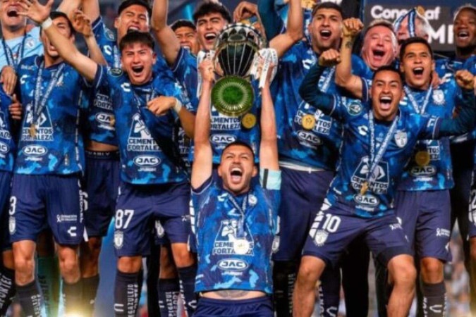 Clube mexicano garantiu vaga na Copa Intercontinental com o título da Concachampions  -  (crédito: Foto: Reprodução/Pachuca)