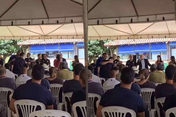 O deputado distrital Wellington Luiz discutiu com um policial civil durante assembleia do Sinpol-DF -  (crédito: Material cedido ao Correio)