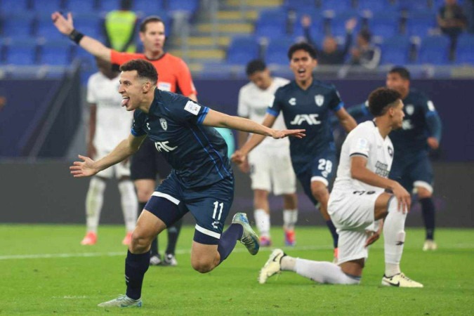 Golaço de Idrissi abriu o caminho da vitória do Pachuca contra o Botafogo na Copa Intercontinental -  (crédito: AFP)