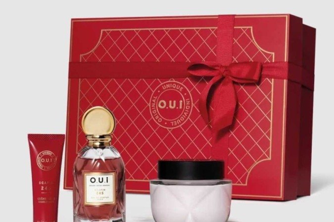 Kit Presente O.U.i Scapin 245, com três itens (R$ 434)
