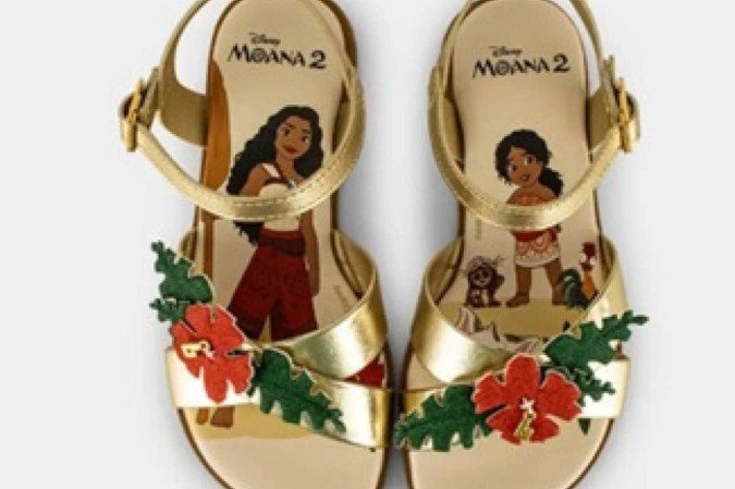 Sandália Infantil Bibi Shine Basic Moana da Disney (R$ 249,90)