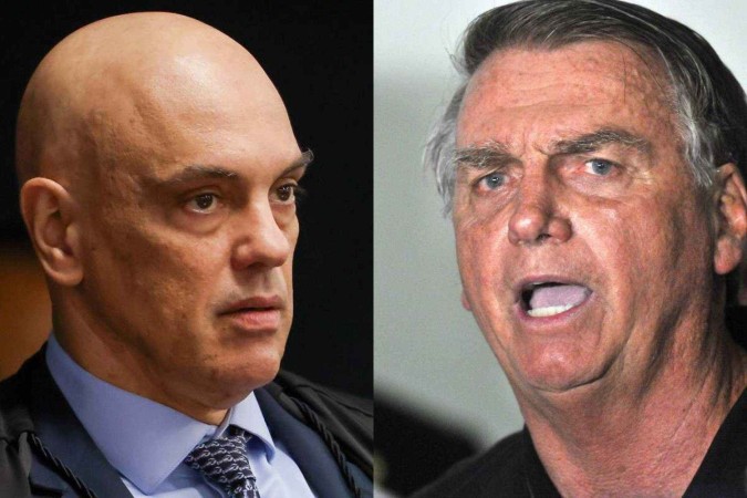 Na ação, Bolsonaro alegava que Moraes é parte no processo, pois é apontado como vítima da trama golpista -  (crédito: : Gustavo Moreno/STF -  Minervino Júnior/CB)