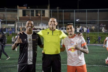 O duelo na Arena Expansão é um raro momento de descontração para Robert Renan e Guilherme em um ano desgastante para atletas de alto rendimento. -  (crédito:  Rodrigo Pertoti)