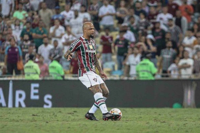 Felipe Melo em ação com a camisa do Fluminense -  (crédito: Foto: Marcelo Gonçalves/Fluminense)