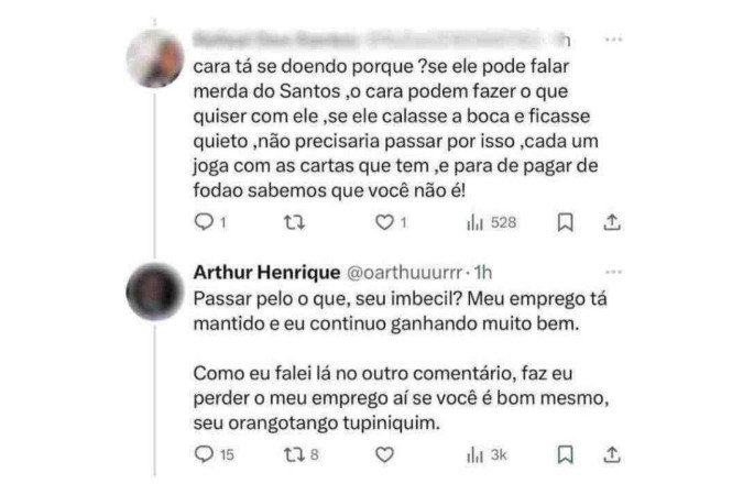 A conta denominada Arthur Henrique se define como 'mineiro, adepto do futebol bonito e colaborador istrativo na Unimed-BH' - (crédito: Redes sociais) A conta denominada Arthur Henrique se define como 'mineiro, adepto do futebol bonito e colaborador istrativo na Unimed-BH' - (crédito: Redes sociais)