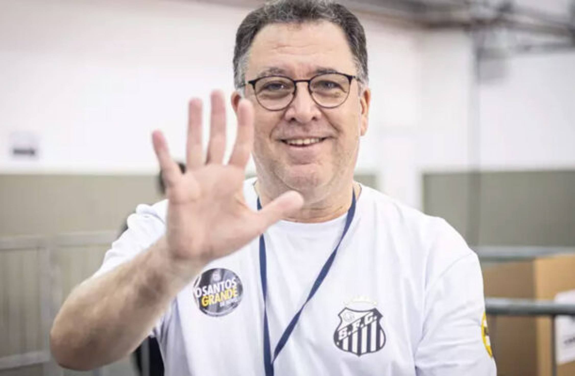 Marcelo Teixeira é o presidente do Santos -  (crédito: Foto: Raul Baretta/ Santos FC.)