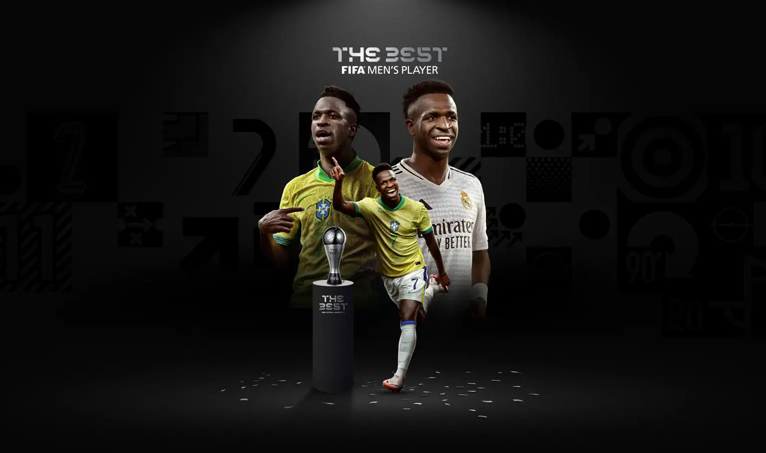 Vinícius Júnior é eleito melhor jogador do mundo pela Fifa pela primeira vez e encerra jejum do Brasil -  (crédito: Fifa/Divulgação)