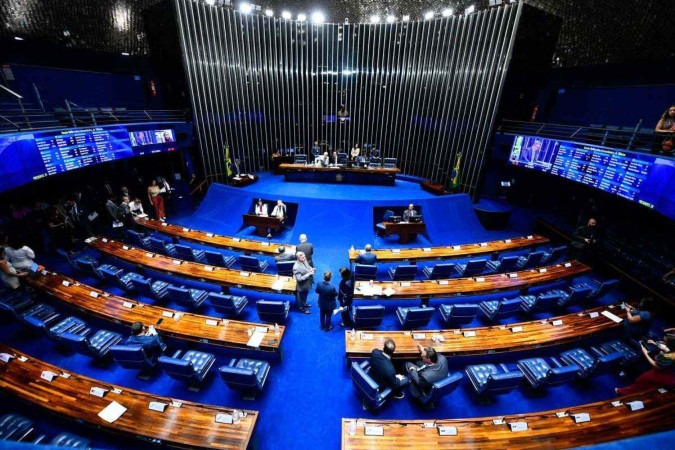 Com o placar de 42 votos a favor e 31 contrários, os senadores aprovaram o texto durante a última sessão de 2024 -  (crédito: Edilson Rodrigues/Agência Senado)