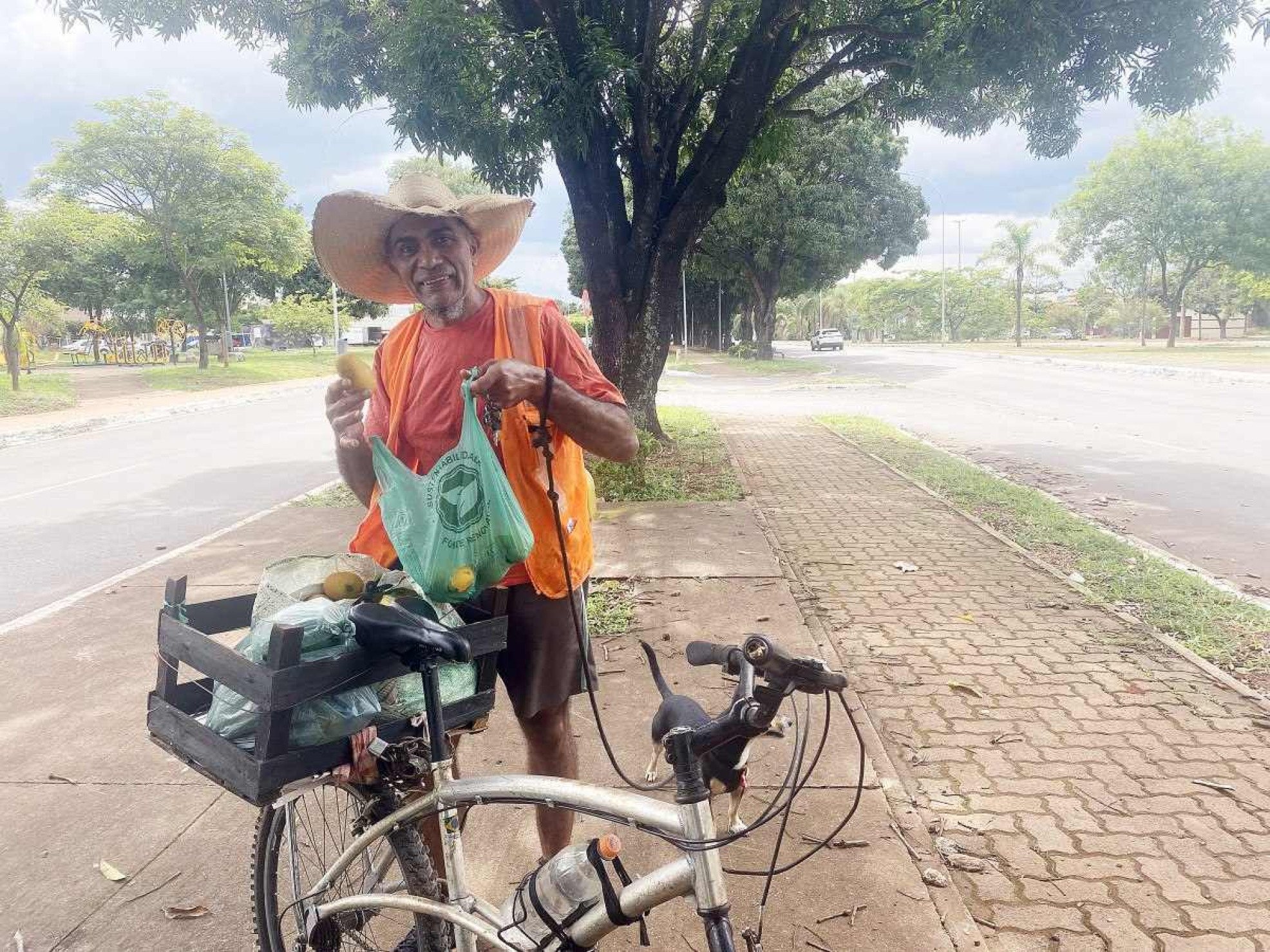 O aposentado José Teixeira ajudou a plantar uma das árvores na Avenida das Mangueiras, no Cruzeiro