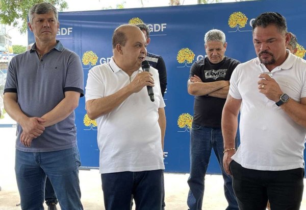 Durante a coletiva, Ibaneis reconheceu o papel das lideranças do Congresso Nacional durante o processo de votação -  (crédito: Davi Cruz/CB/DA Press)