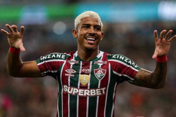 John Kennedy foi o herói do título do Fluminense na Libertadores em 2023 -  (crédito: Foto: LUCAS MERÇON e MARCELO GONÇALVES / FLUMINENSE FC)