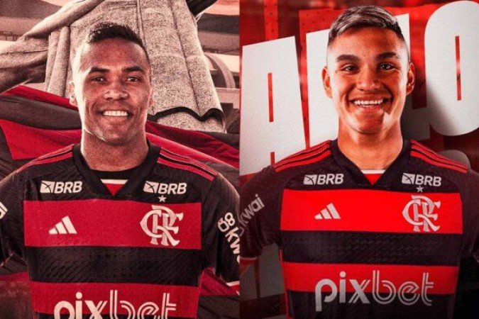 Por conta disso, a diretoria foi obrigada a incrementar o elenco. Foram quatro reforços anunciados no mês: Alex Sandro, Gonzalo Plata, Carlos Alcaraz e Michael. A temporada 2024 foi a que a gestão de Rodolfo Landim mais investiu. Com isso, o Flamengo chegou quase aos R$ 300 milhões em contratações, sem contar com luvas ou outros gastos. Além dessas contratações, o Fla contratou De La Cruz, Viña, Léo Ortiz e Carlinhos para o início do ano. Fotos: Divulgação / Flamengo