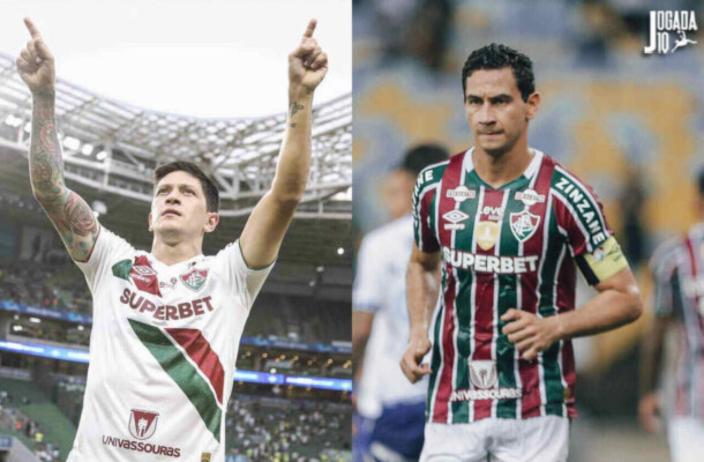 Germán Cano e Paulo Henrique Ganso devem renovar com o Fluminense - (crédito: Foto: Marcelo Gonçalves/Fluminense; Lucas Merçon/Fluminense) Germán Cano e Paulo Henrique Ganso devem renovar com o Fluminense - (crédito: Foto: Marcelo Gonçalves/Fluminense; Lucas Merçon/Fluminense)