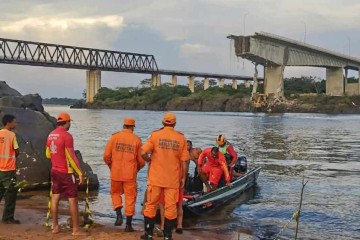 Ponte que liga Tocantins e Maranhão desabou no domingo (22/12) -  (crédito: Divulgação/Governo do Tocantins)