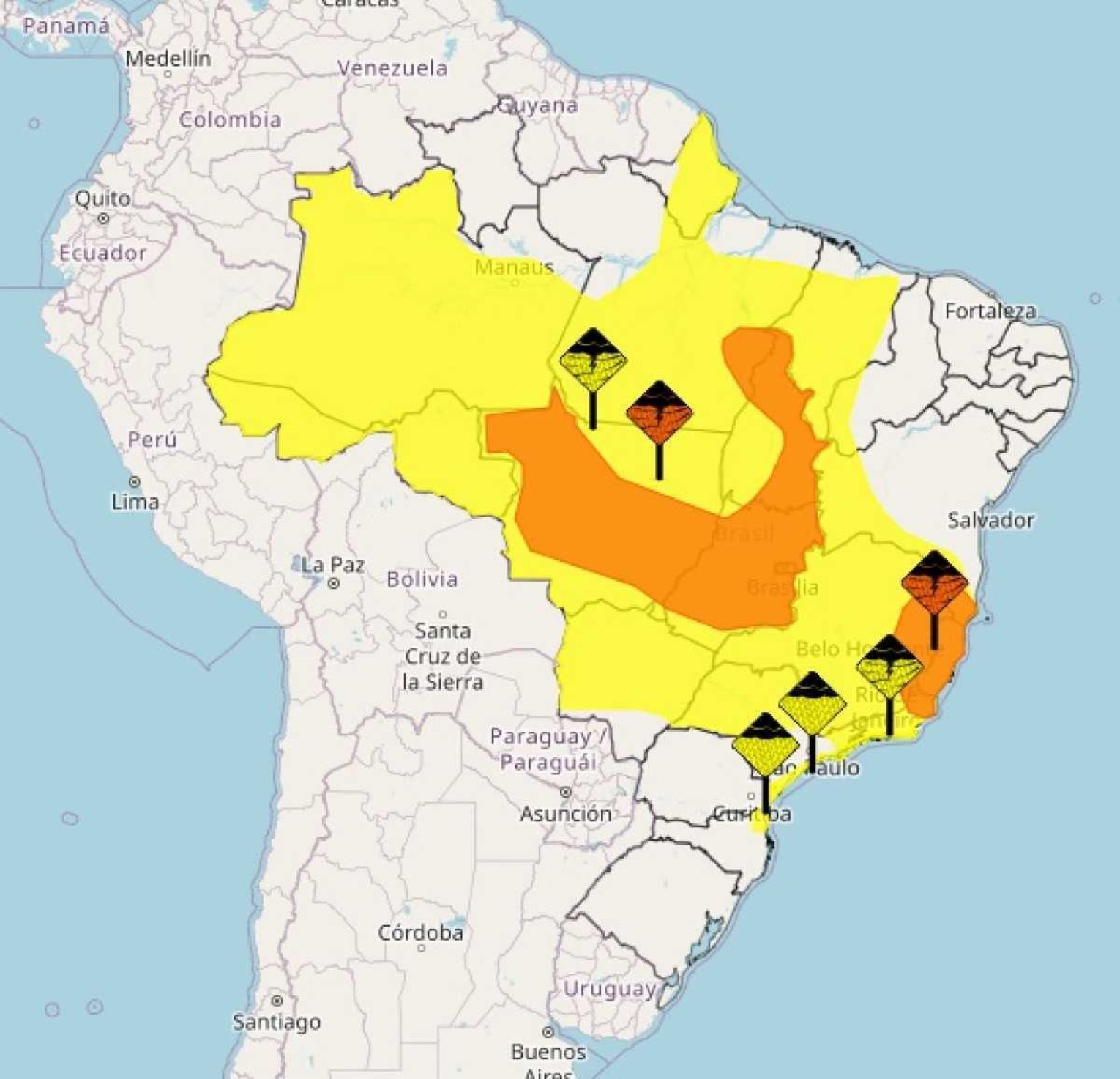 Véspera de Natal terá chuvas intensas em boa parte do Brasil