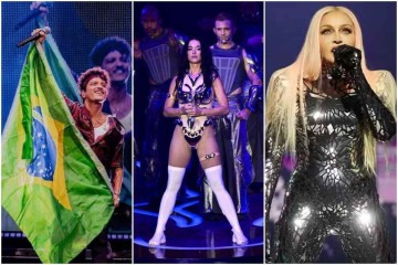 Bruno Mars, Katy Perry e Madonna  -  (crédito: Divulgação)