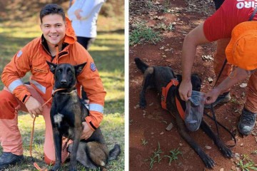 Alef Nathan e Hera treinam juntos desde que a cadela tinha 3 meses de vida -  (crédito: Arquivo Pessoal/Divulgação)