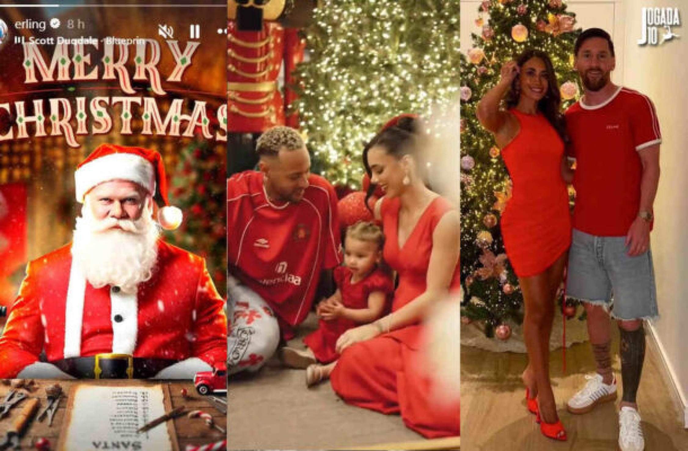 Veja como foi o Natal de alguns dos astros do futebol