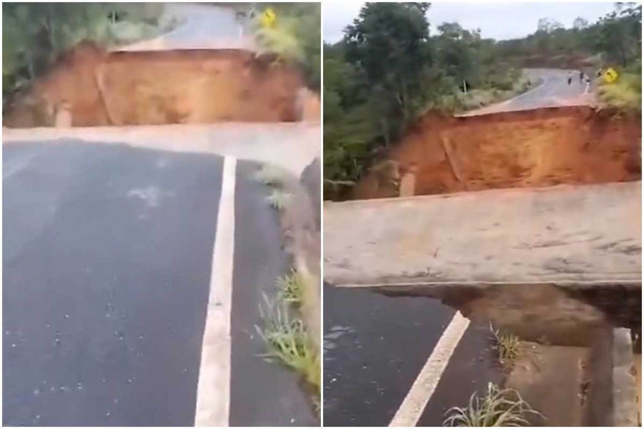 Ponte cai no Norte de Minas e interdita rodovia; veja vídeo