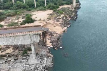 A atual Ponte Juscelino Kubitschek de Oliveira será demolida. A nova ponte terá diferenças em relação à anterior, como uma ciclovia e 7 metros a mais de largura -  (crédito:  Bombeiros Militar/Governo do Tocantins/ND)