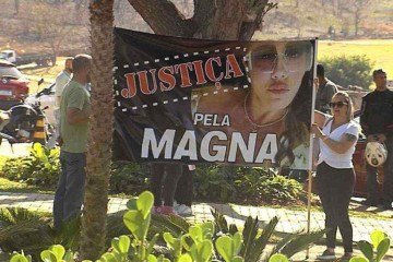 Magna Laurinda Ferreira Pimentel, de 42 anos, foi sepultada no Cemitério Bosque da Esperança, no Bairro Vila Jaqueline, zona norte de Belo Horizonte, na manhã do dia 30 de agosto -  (crédito: TV Alterosa/Reprodução)