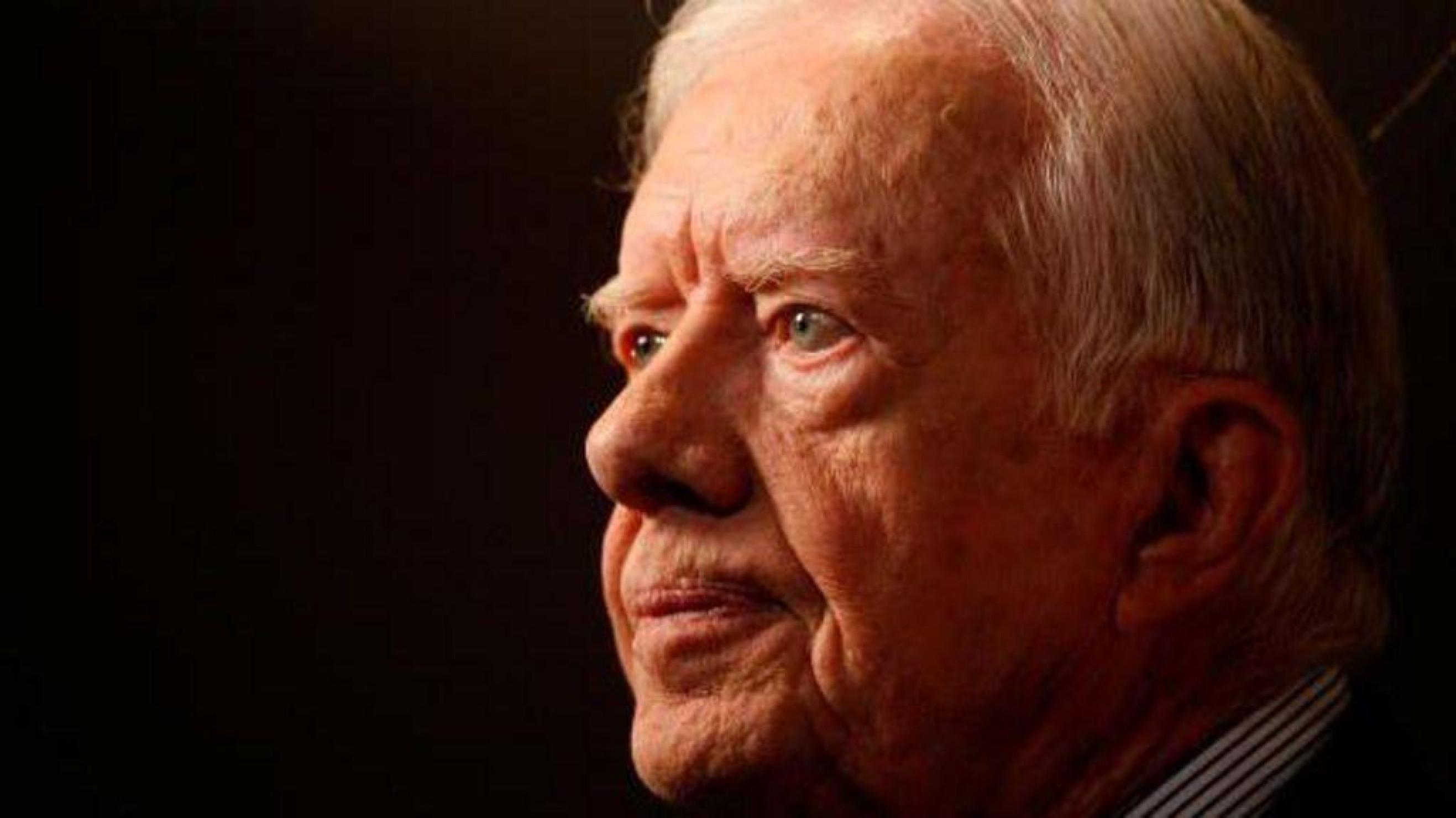 Jimmy Carter em sua fazenda de amendoim na Geórgia em 1976 -  (crédito: Getty Images)