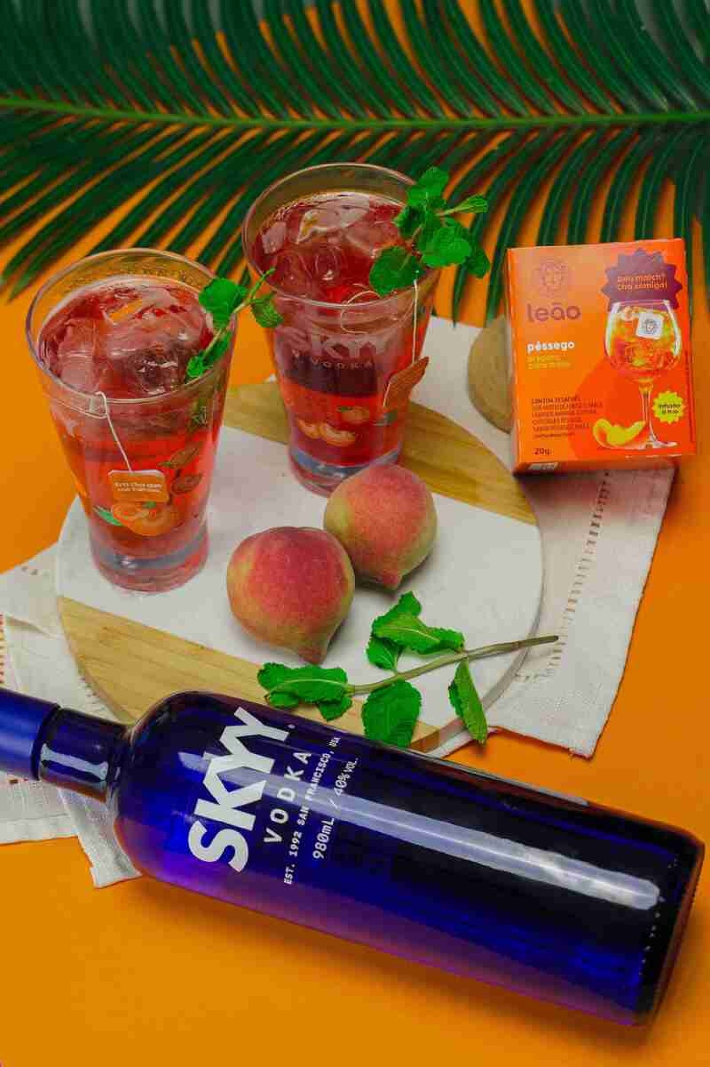 Preparo para Drinks Le&atilde;o sabor P&ecirc;ssego - 10 Sach&ecirc;s (R$ 12,49)